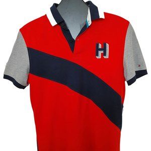 Tommy Hilfiger Red Men's Short Sleeve Shirt Sz M